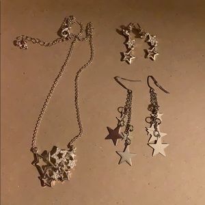 Star Necklace and Earrings